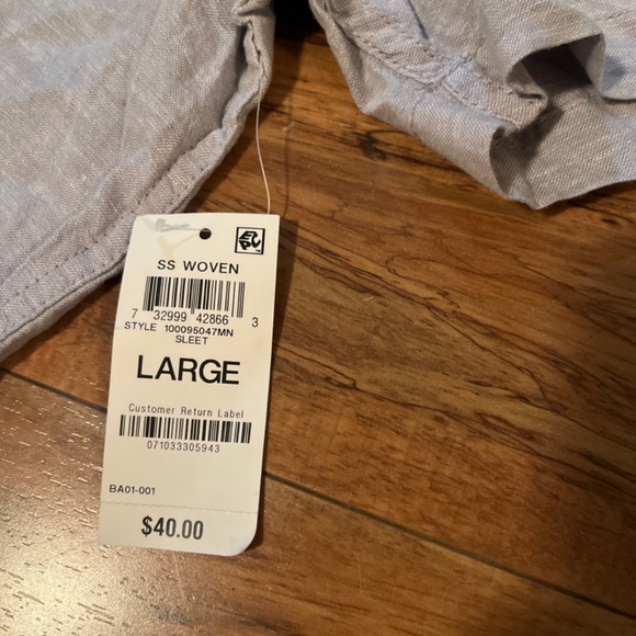 NWT Sun + Stone gray button up tee - Picture 3 of 4